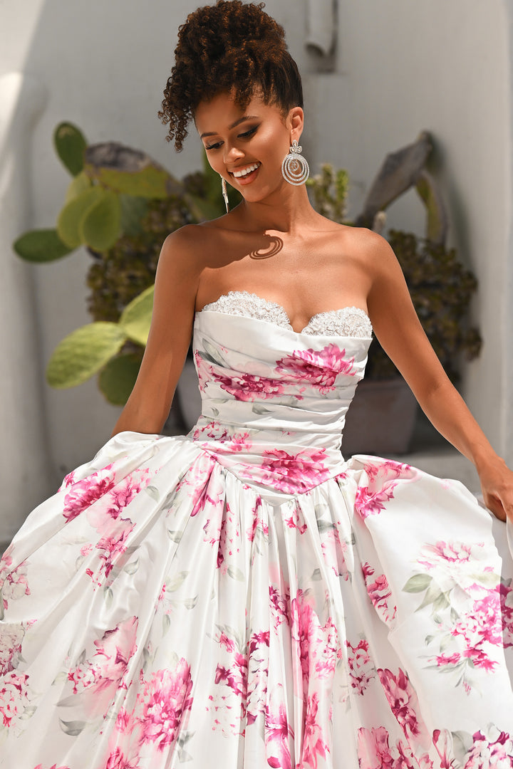 Portia & Scarlett PS26298 Floral Ballgown With Sweetheart Neckline