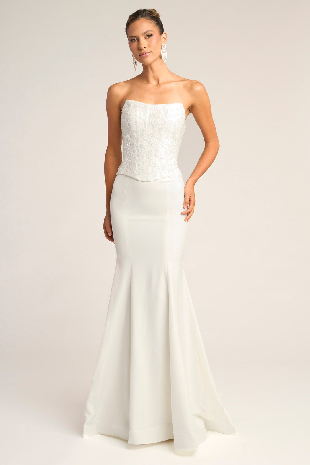 Portia & Scarlett PS26301E Evening Gown Lace Applique Trumpet