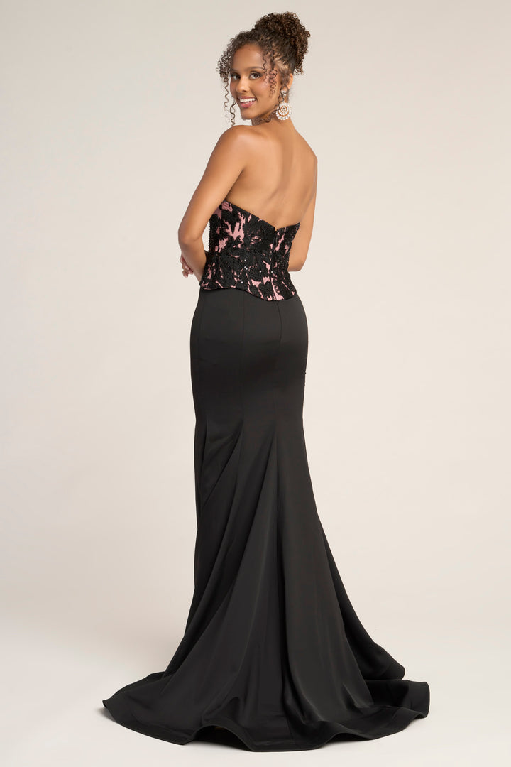 Portia & Scarlett PS26301E Evening Gown Lace Applique Trumpet