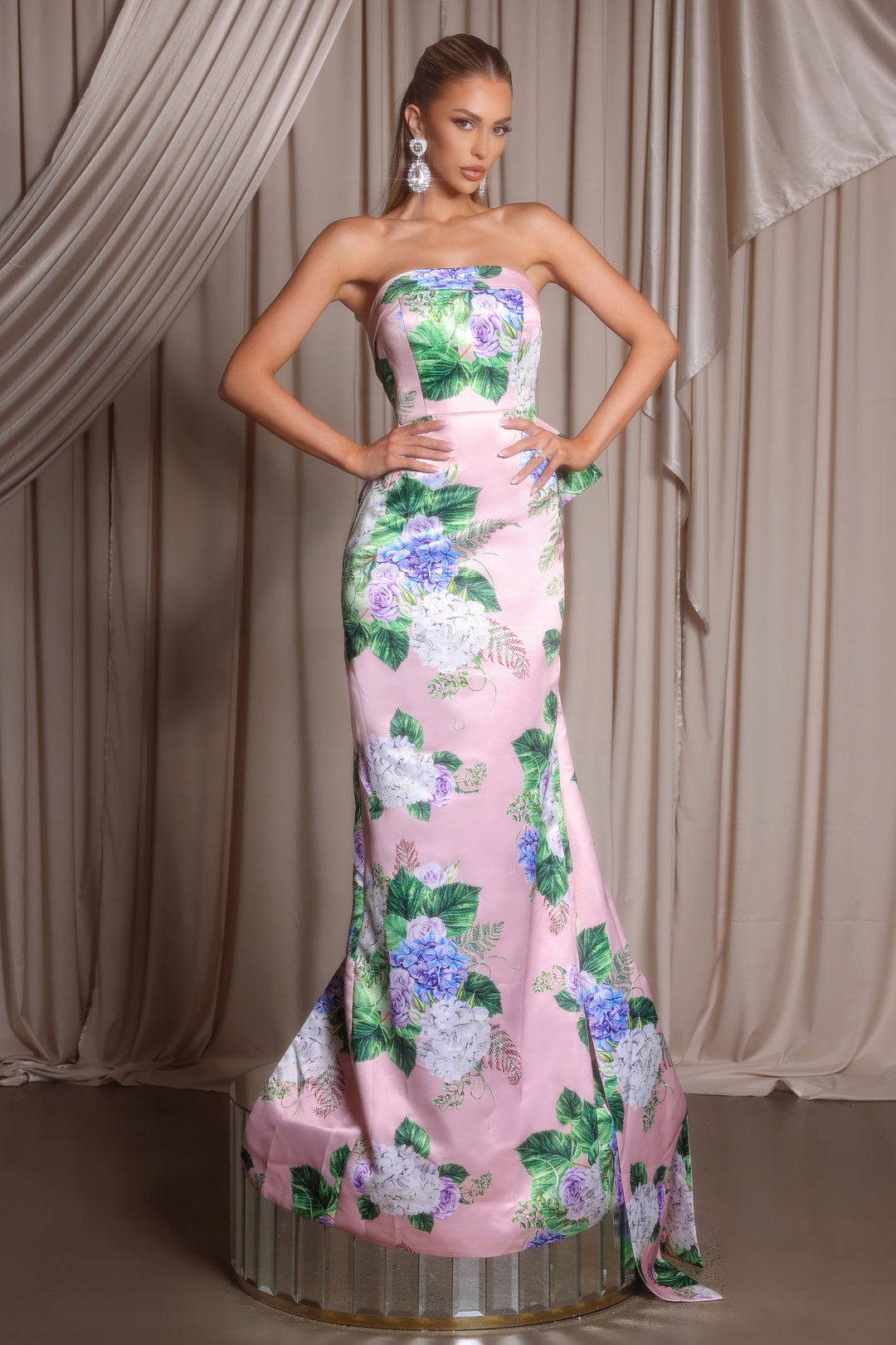 Portia & Scarlett PS26308E Floral Prom Dress With Sheath Silhouette