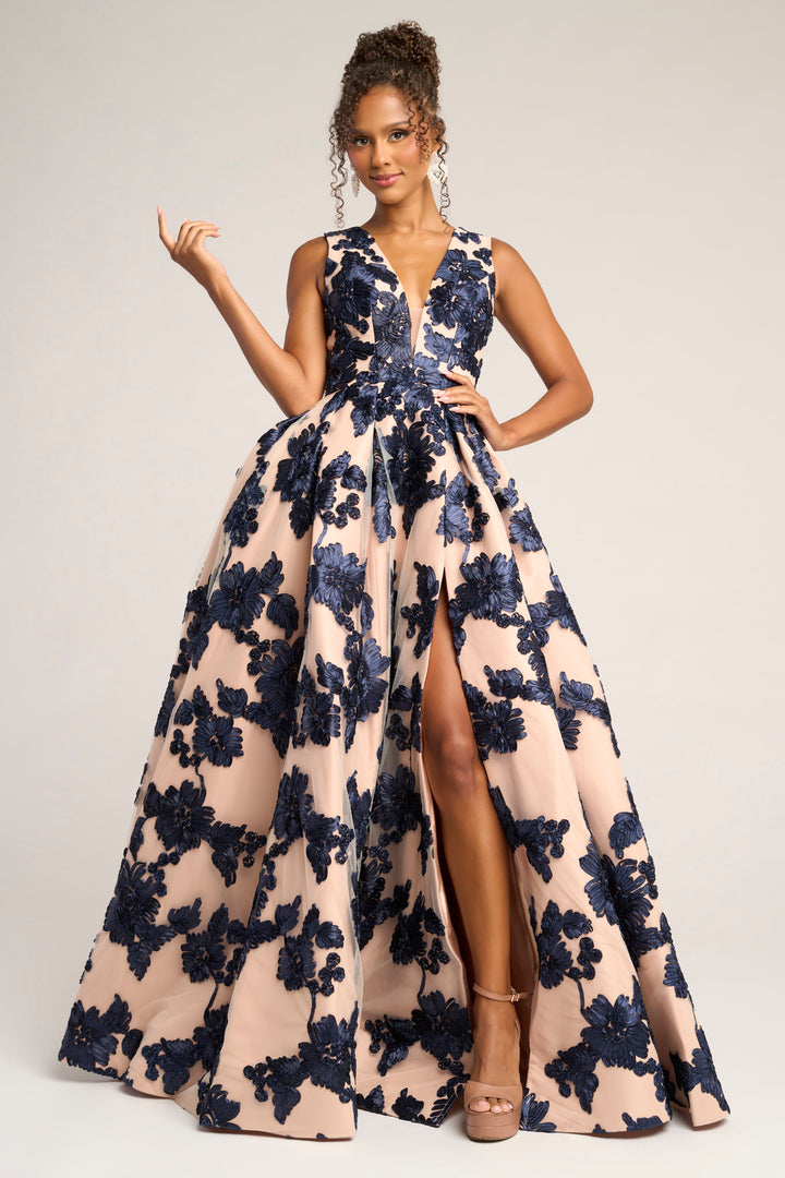 Portia & Scarlett PS26312E Floral Embroidered Evening Gown
