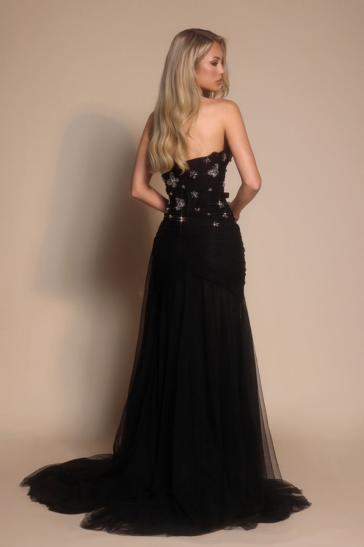 Portia & Scarlett PS26316E Evening Gown Strapless Beaded Dress