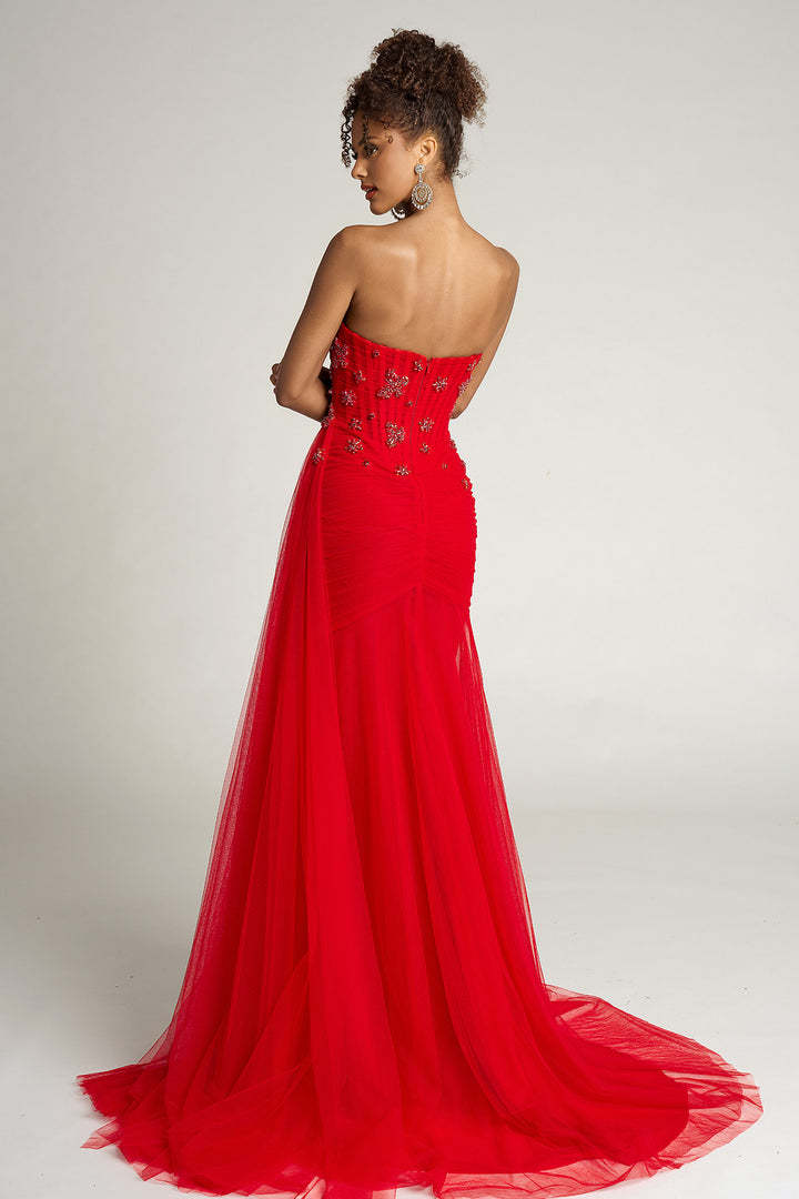 Portia & Scarlett PS26316E Evening Gown Strapless Beaded Dress