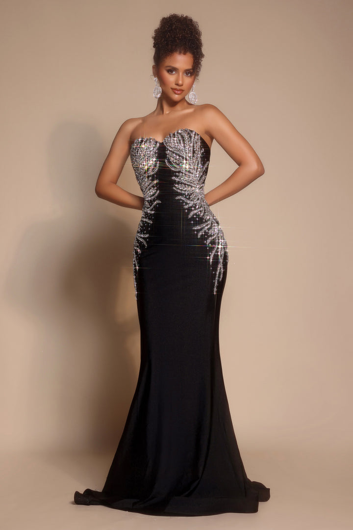 Portia & Scarlett PS26331E Strapless Rhinestone Prom Dress