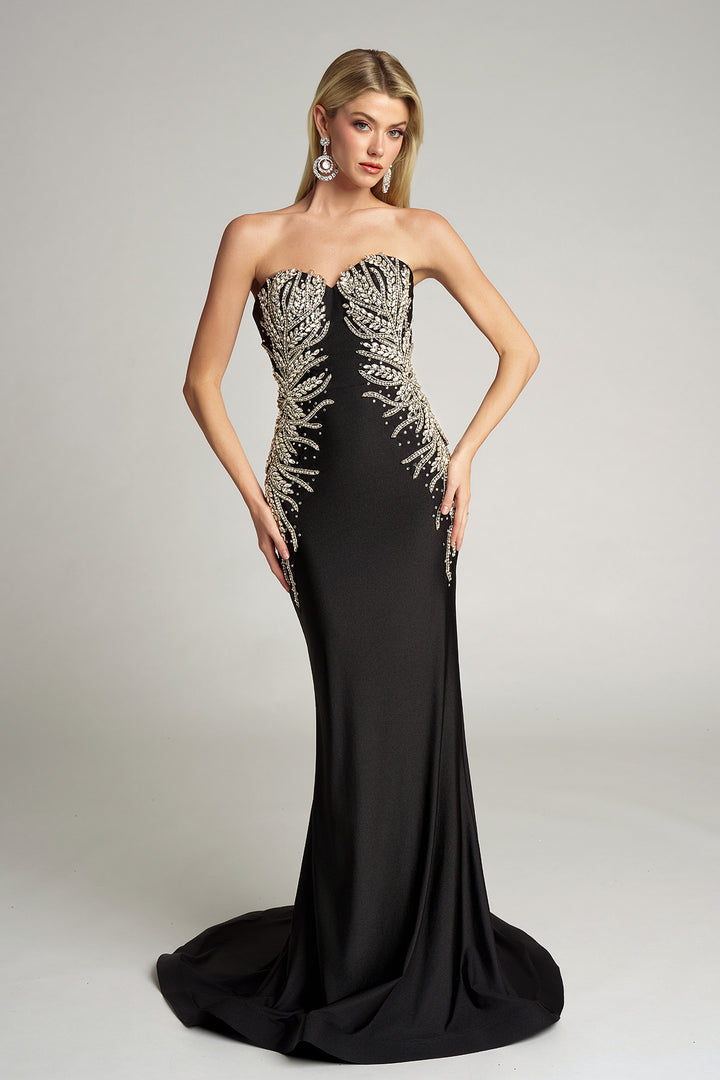 Portia & Scarlett PS26331E Strapless Rhinestone Prom Dress