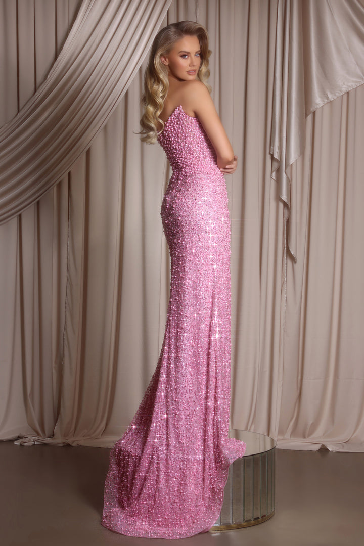 Portia & Scarlett PS26400C Scoop Neck Beaded Prom Dress