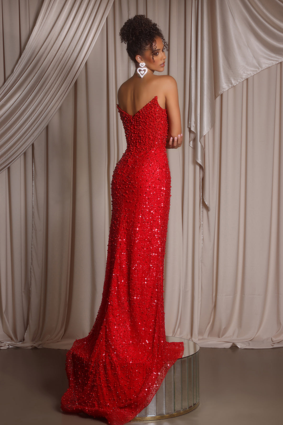 Portia & Scarlett PS26400C Scoop Neck Beaded Prom Dress