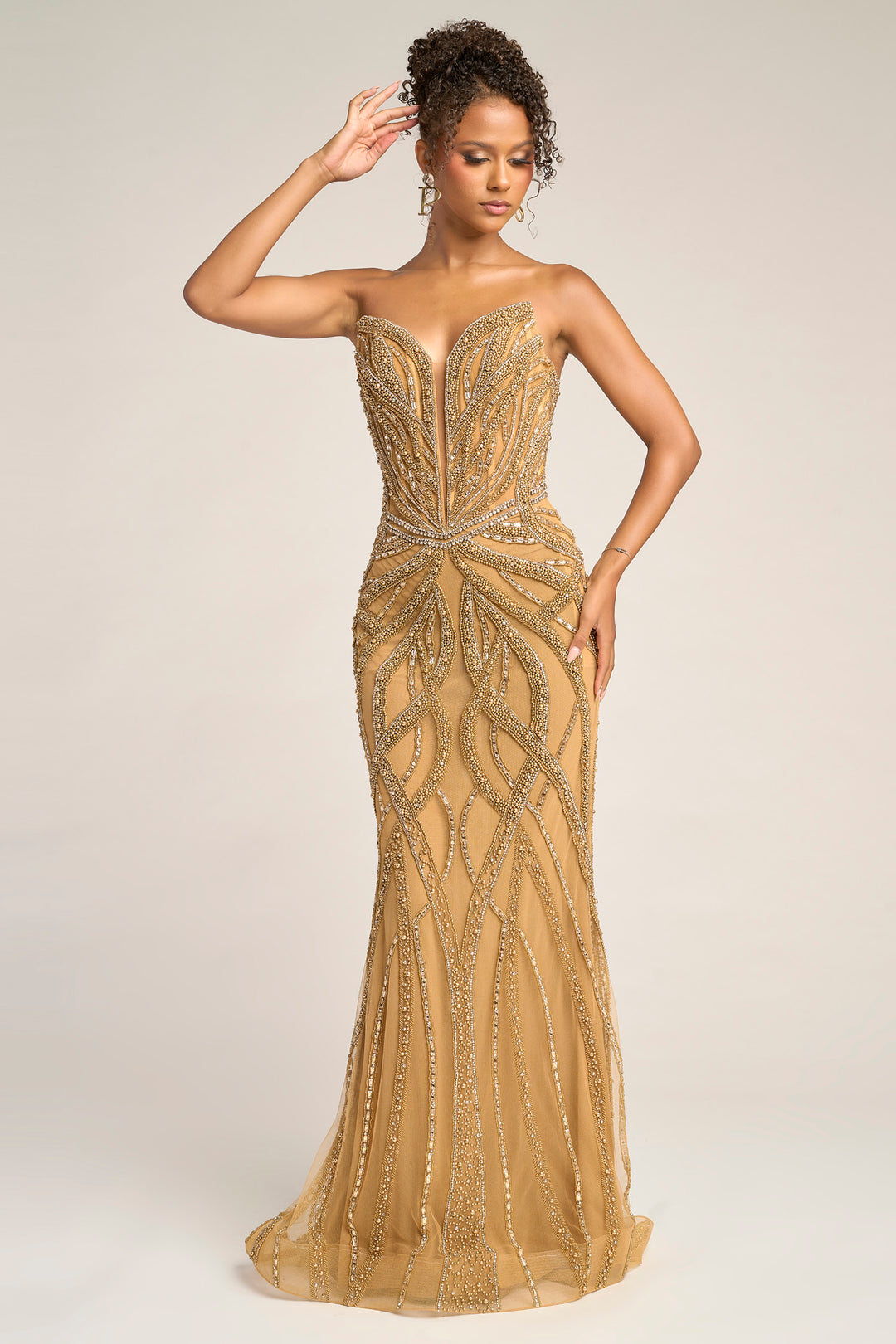 Portia & Scarlett PS26401C Beaded Sweetheart Prom Dress