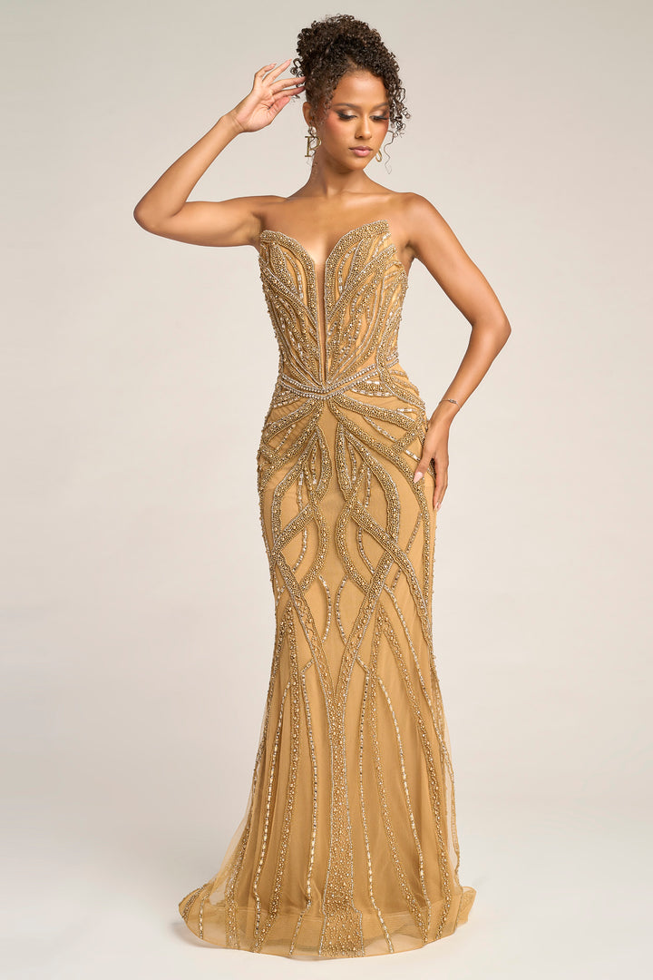 Portia & Scarlett PS26401C Beaded Sweetheart Prom Dress