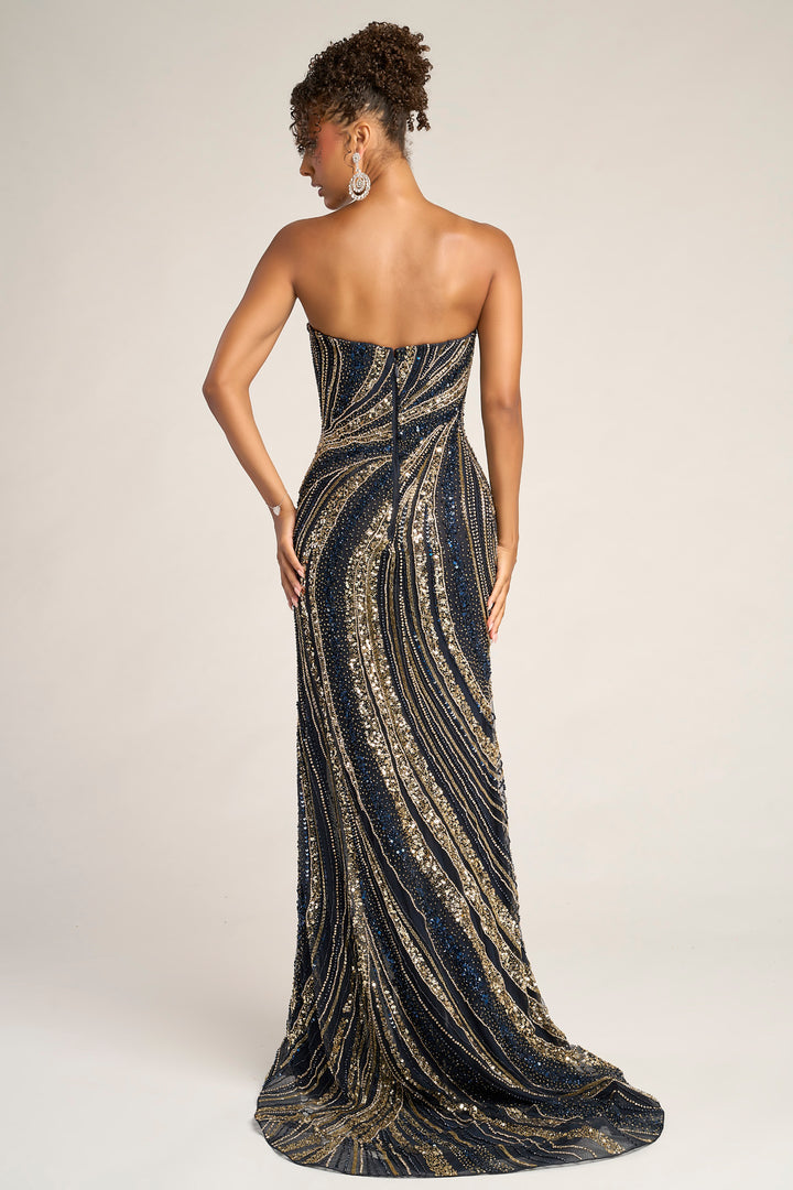 Portia & Scarlett PS26412C Beaded Fitted Prom Dress
