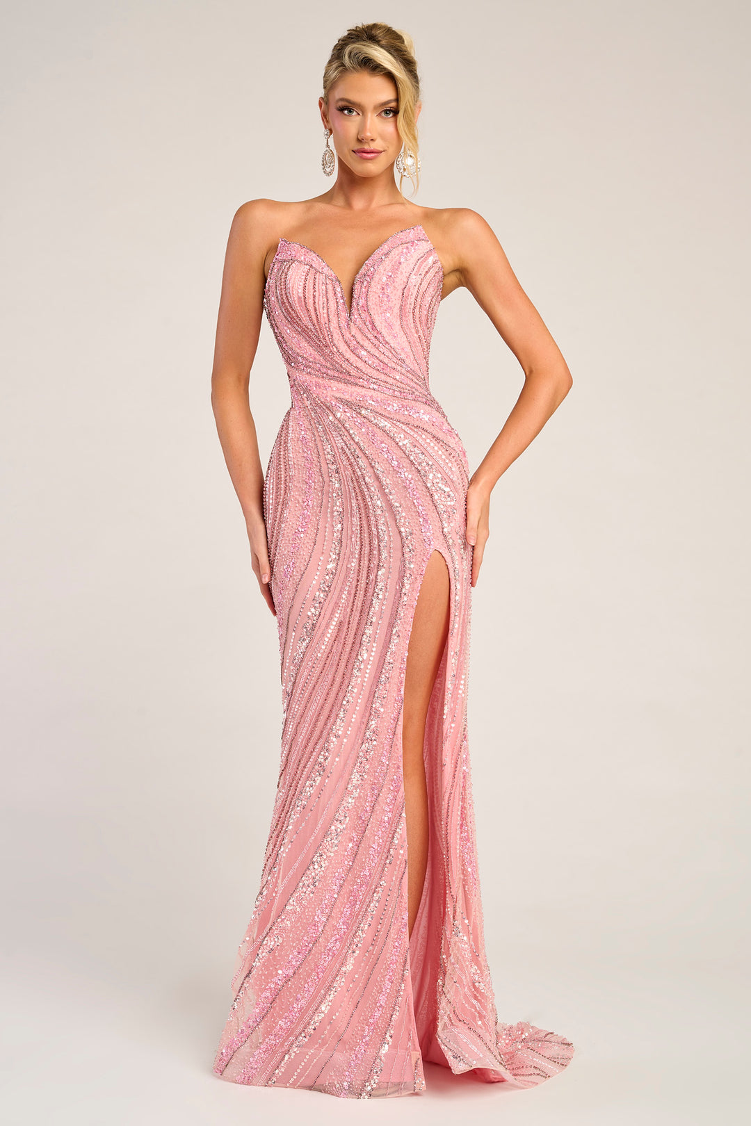 Portia & Scarlett PS26412C Beaded Fitted Prom Dress