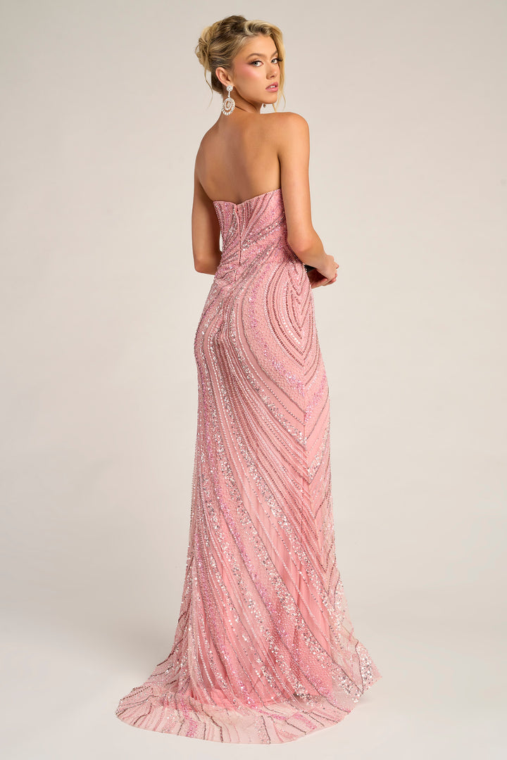 Portia & Scarlett PS26412C Beaded Fitted Prom Dress