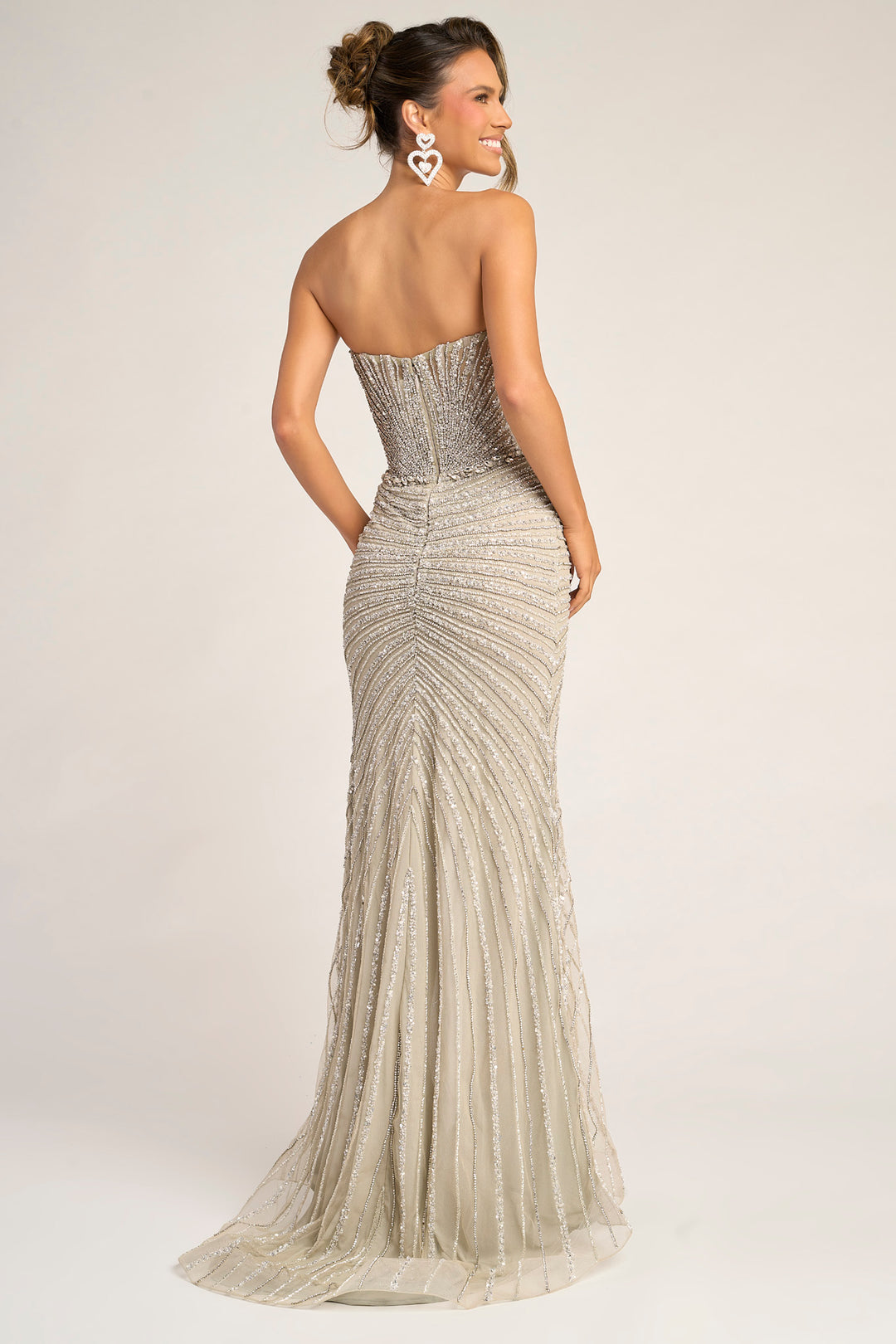 Portia & Scarlett PS26416C Evening Gown With Basque Waist Beading