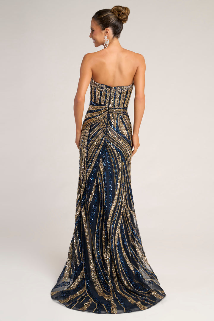 Portia & Scarlett PS26418C Strapless Beaded Prom Dress