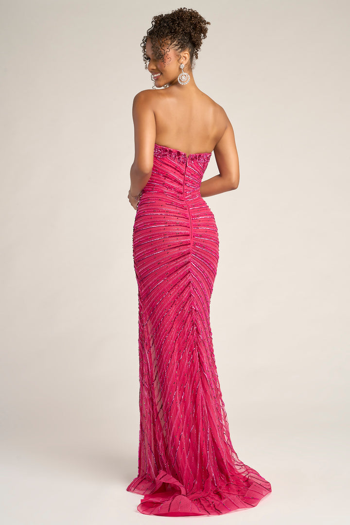 Portia & Scarlett PS26422C Strapless Fitted Bodice Prom Dress