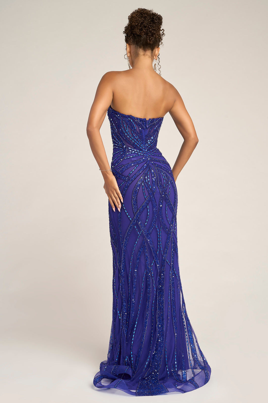 Portia & Scarlett PS26423C Evening Gown Sheer Beaded Strapless