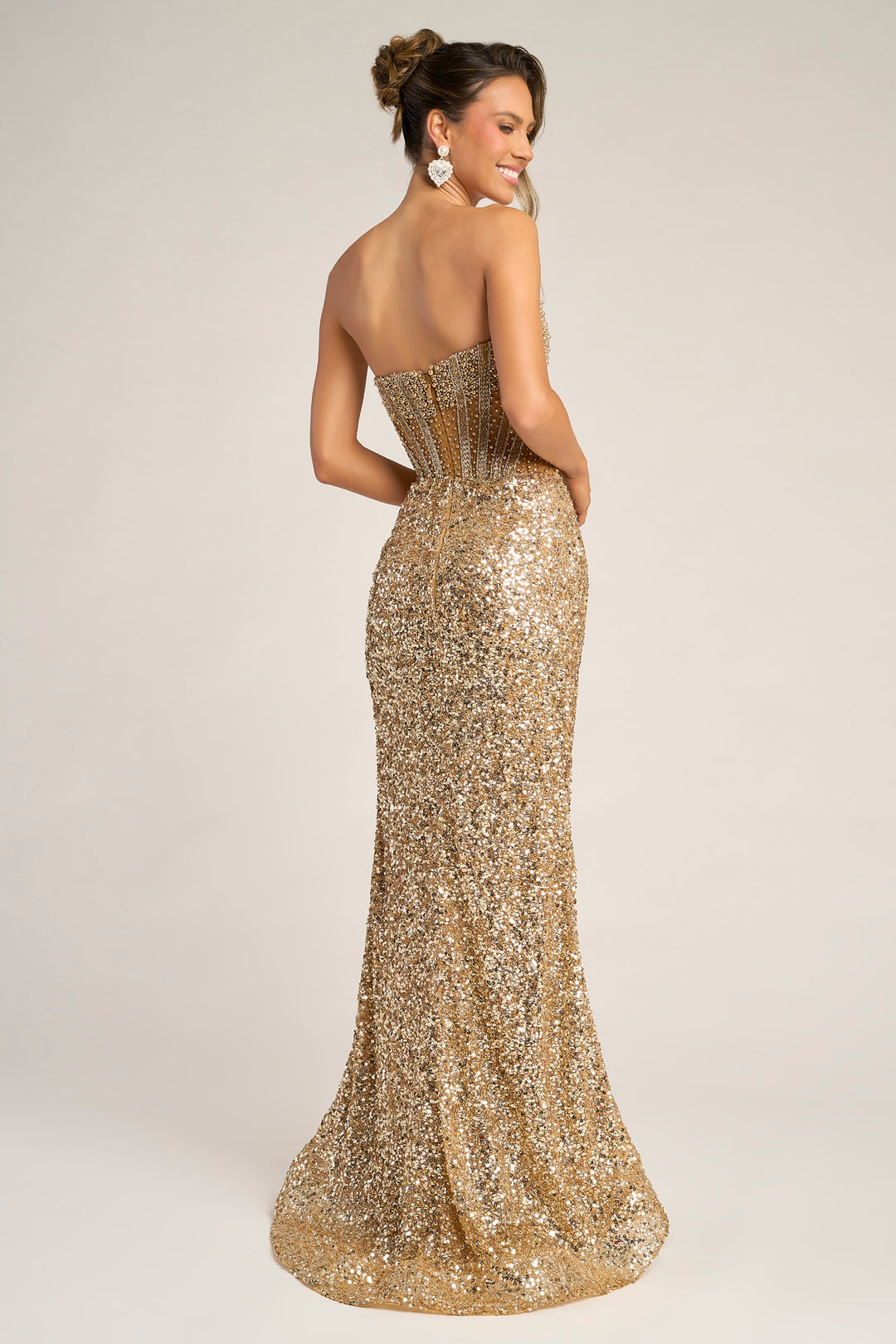 Portia & Scarlett PS26430C Scoop Neck Strapless Prom Dress