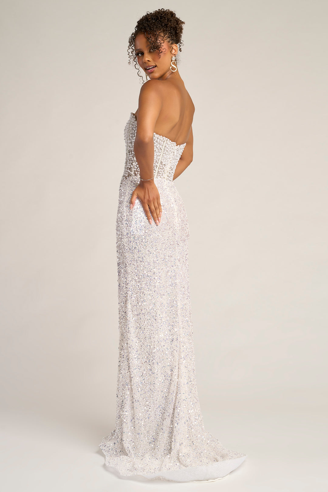 Portia & Scarlett PS26432C Beaded Corset Sweetheart Prom Dress