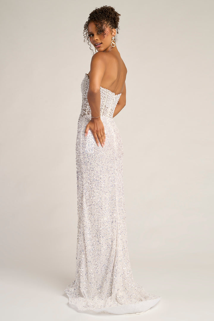 Portia & Scarlett PS26432C Beaded Corset Sweetheart Prom Dress