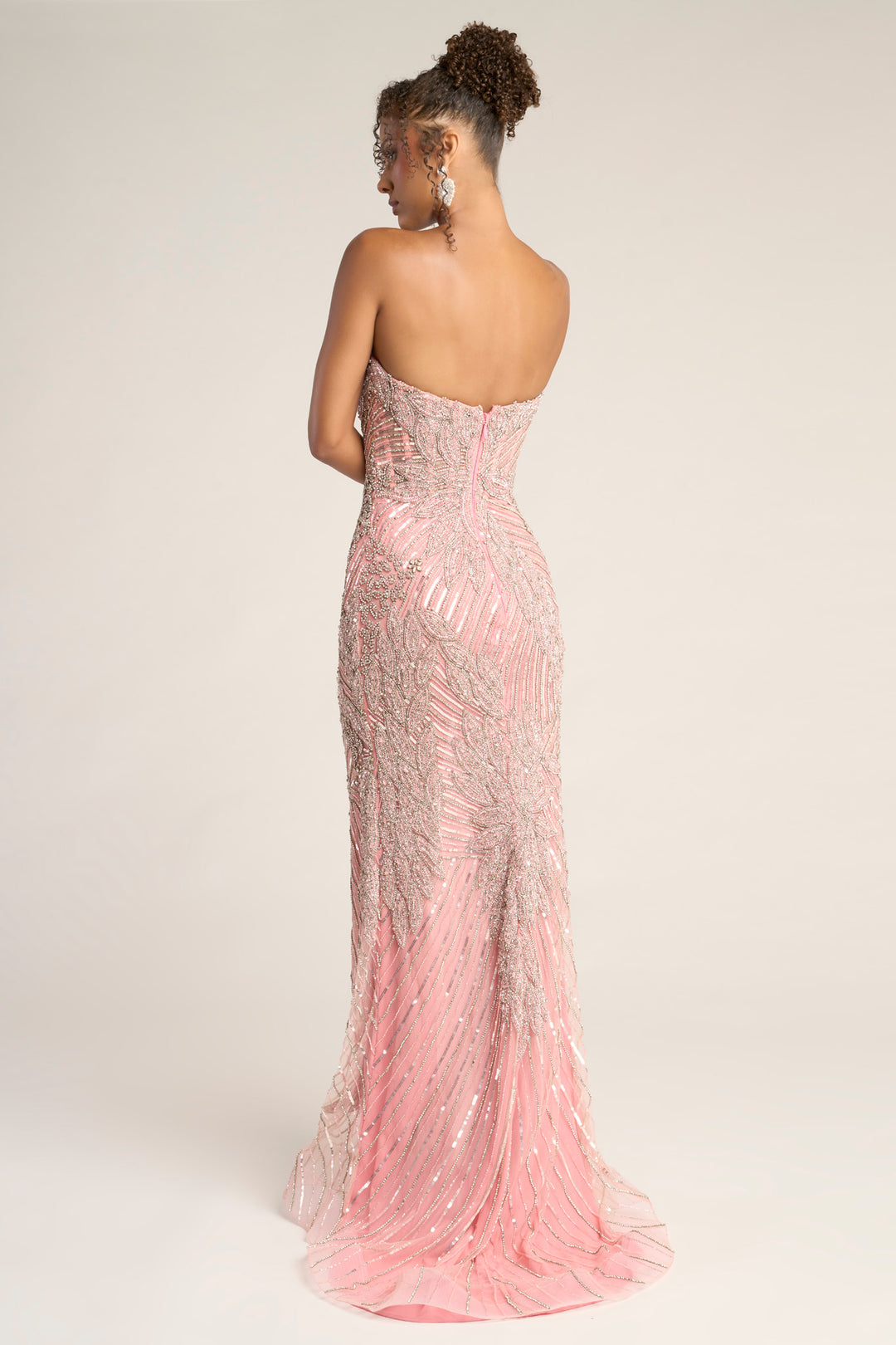 Portia & Scarlett PS26435C Strapless With High Slit Evening Gown