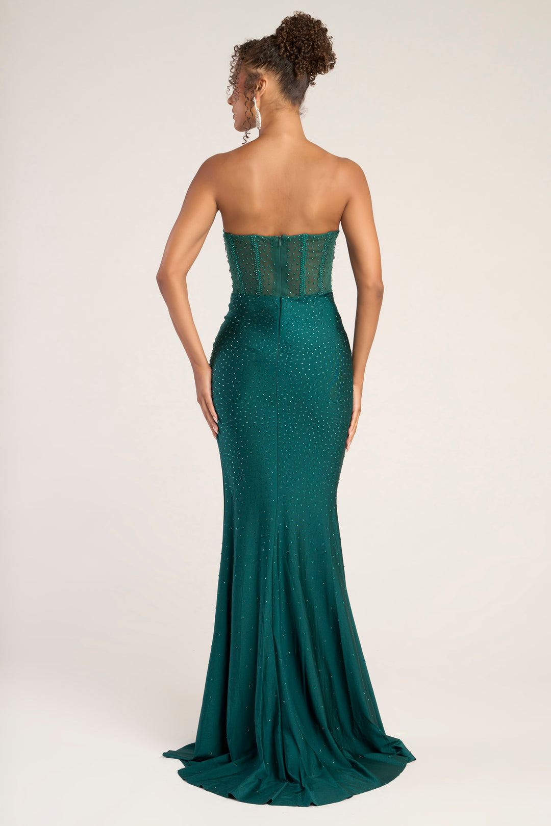 Portia & Scarlett XO012 Sheath Crystal Encrusted Prom Dress
