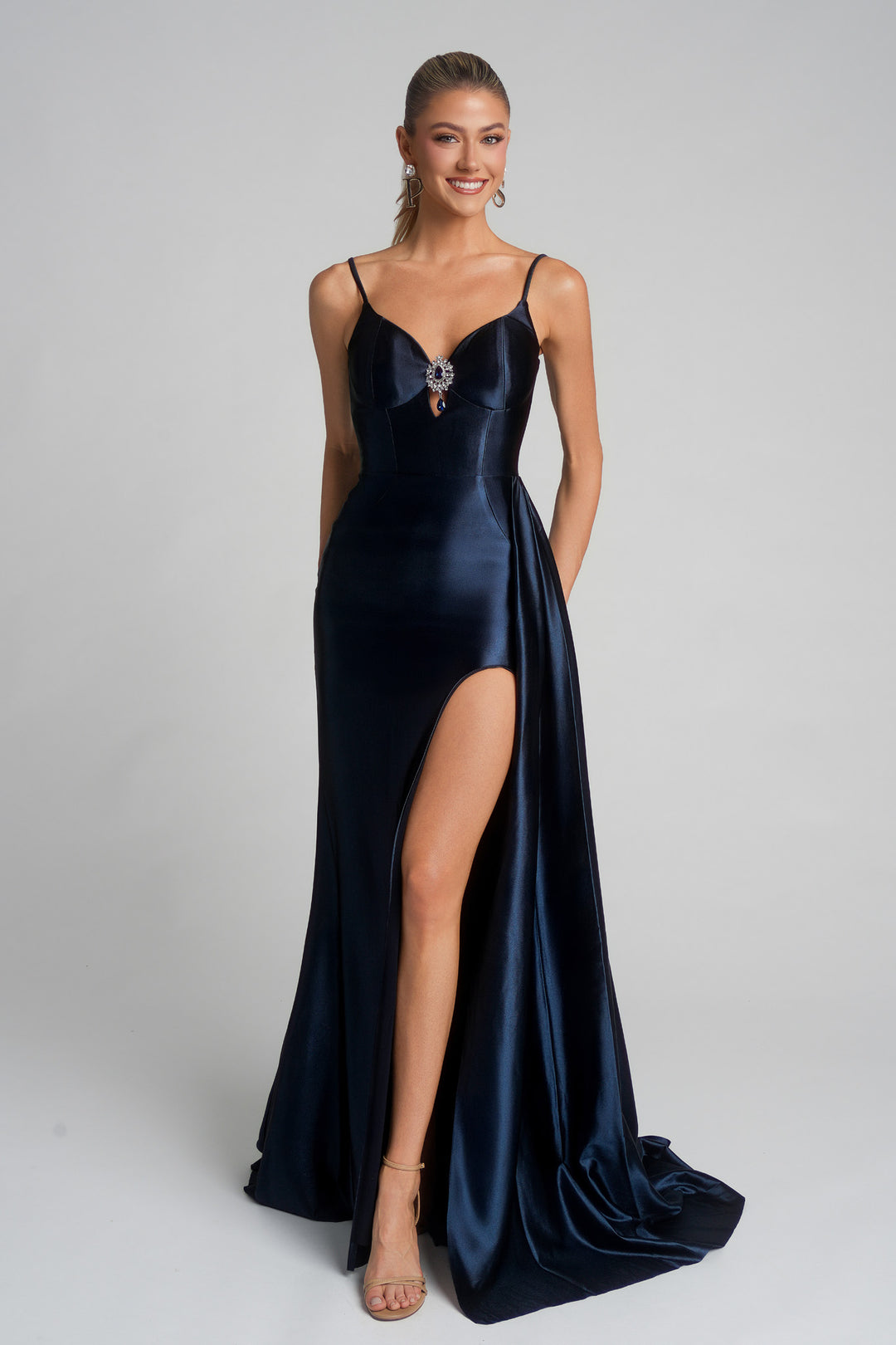Portia & Scarlett XO037 Jewel Accent Neckline Evening Gown