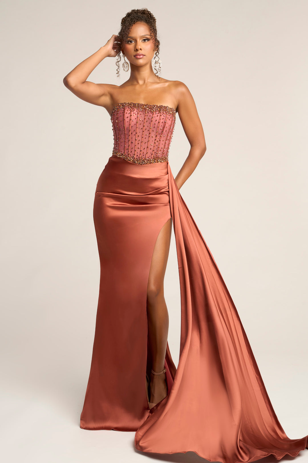 Portia & Scarlett XO040 Straight Neckline Evening Gown