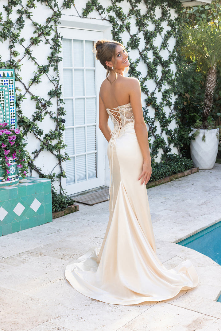 Portia & Scarlett XO065 Sweetheart Beaded Corset Evening Gown