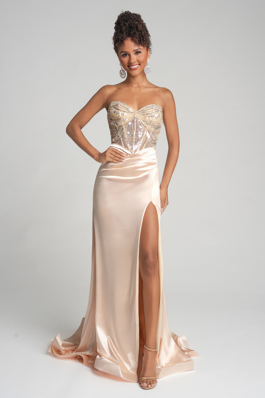 Portia & Scarlett XO065 Sweetheart Beaded Corset Evening Gown