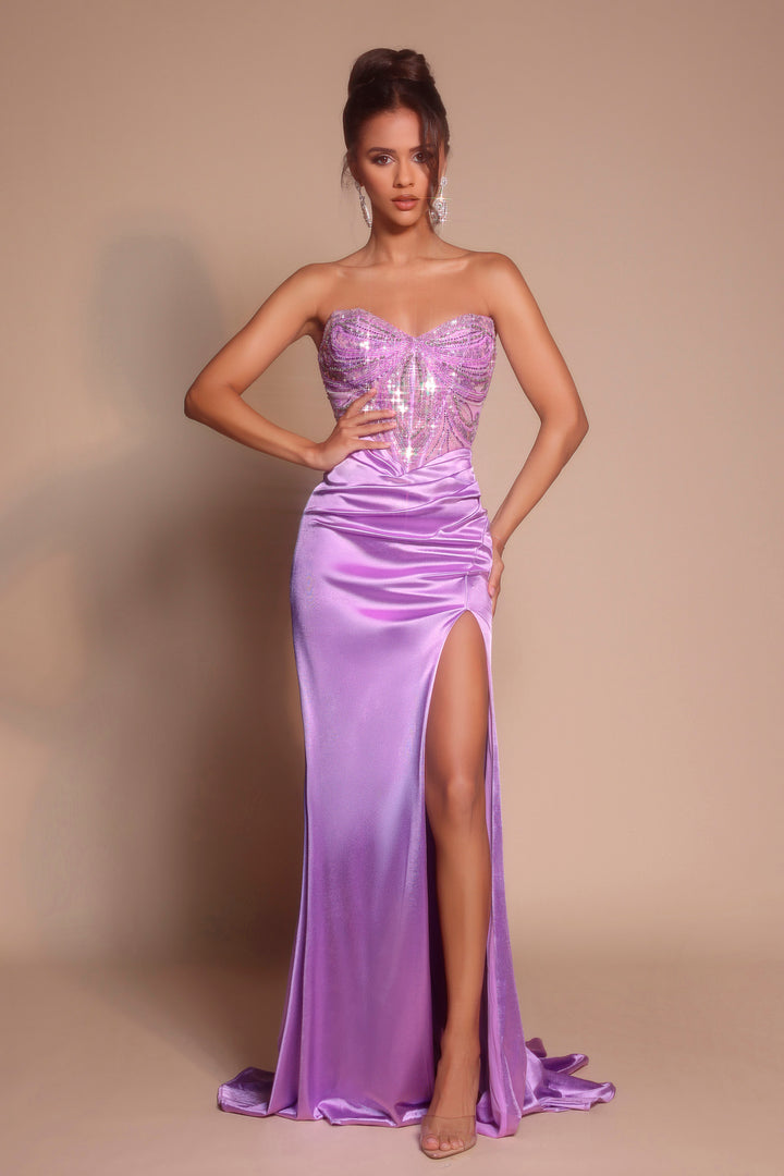 Portia & Scarlett XO065 Sweetheart Beaded Corset Evening Gown