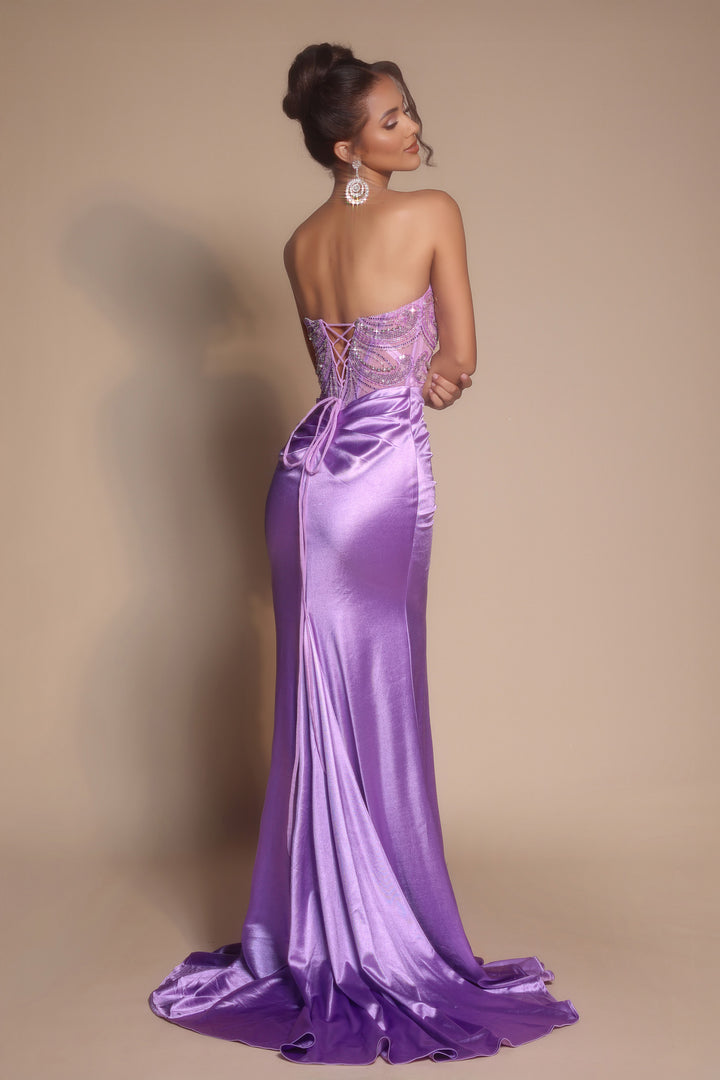 Portia & Scarlett XO065 Sweetheart Beaded Corset Evening Gown