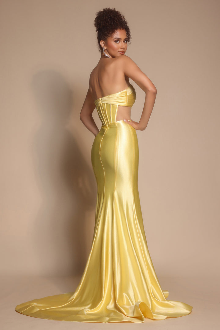 Portia & Scarlett XO066 Pleated Bust Fitted Evening Gown