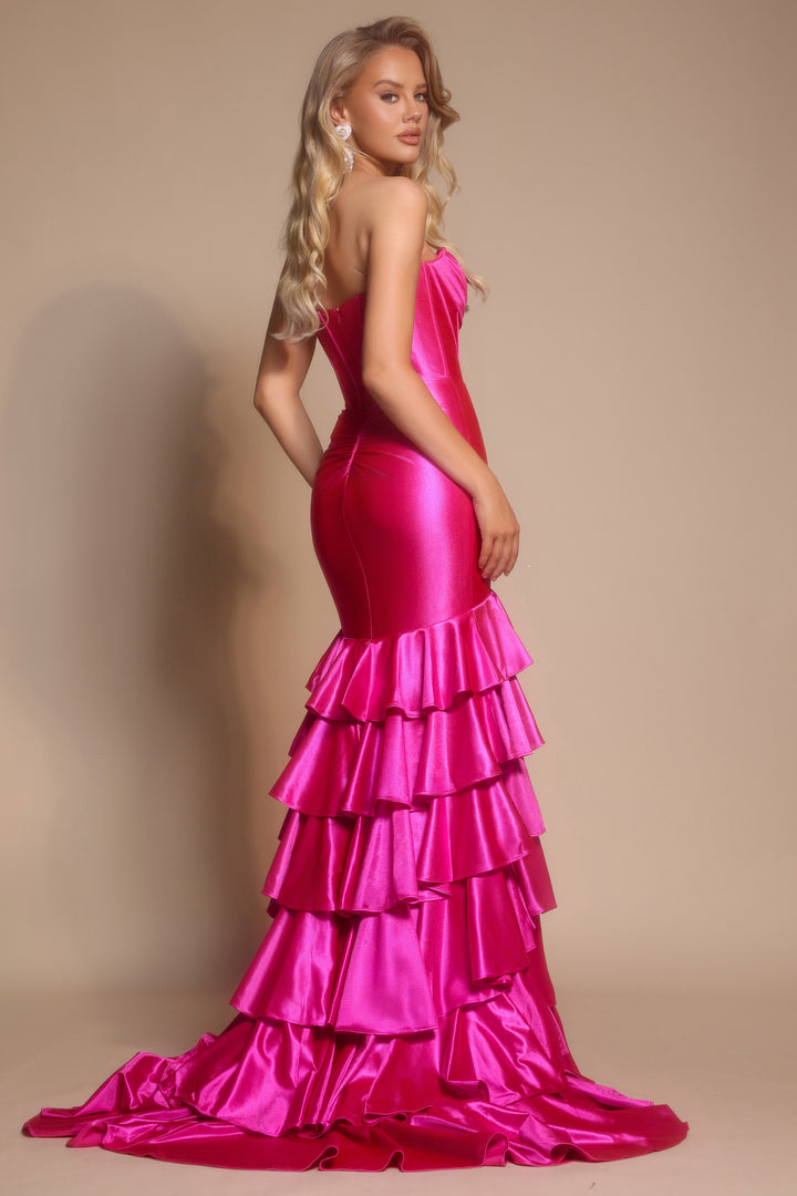 Portia & Scarlett XO085 Mermaid With Ruffled Tier Evening Gown