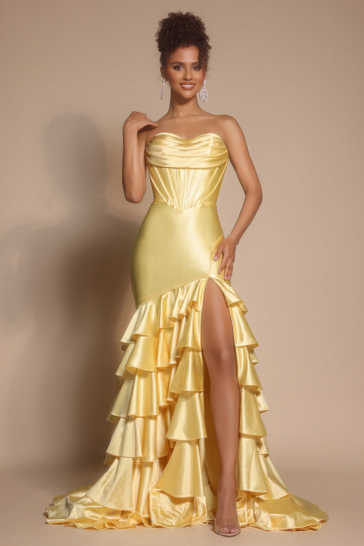 Portia & Scarlett XO085 Mermaid With Ruffled Tier Evening Gown