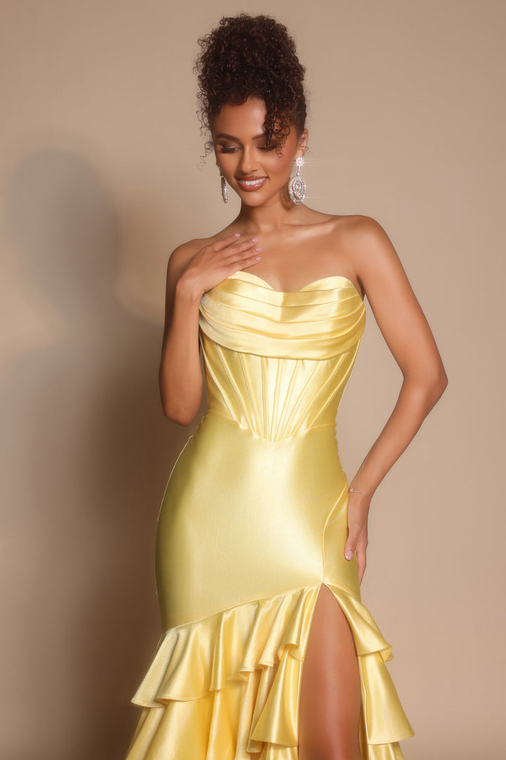 Portia & Scarlett XO085 Mermaid With Ruffled Tier Evening Gown