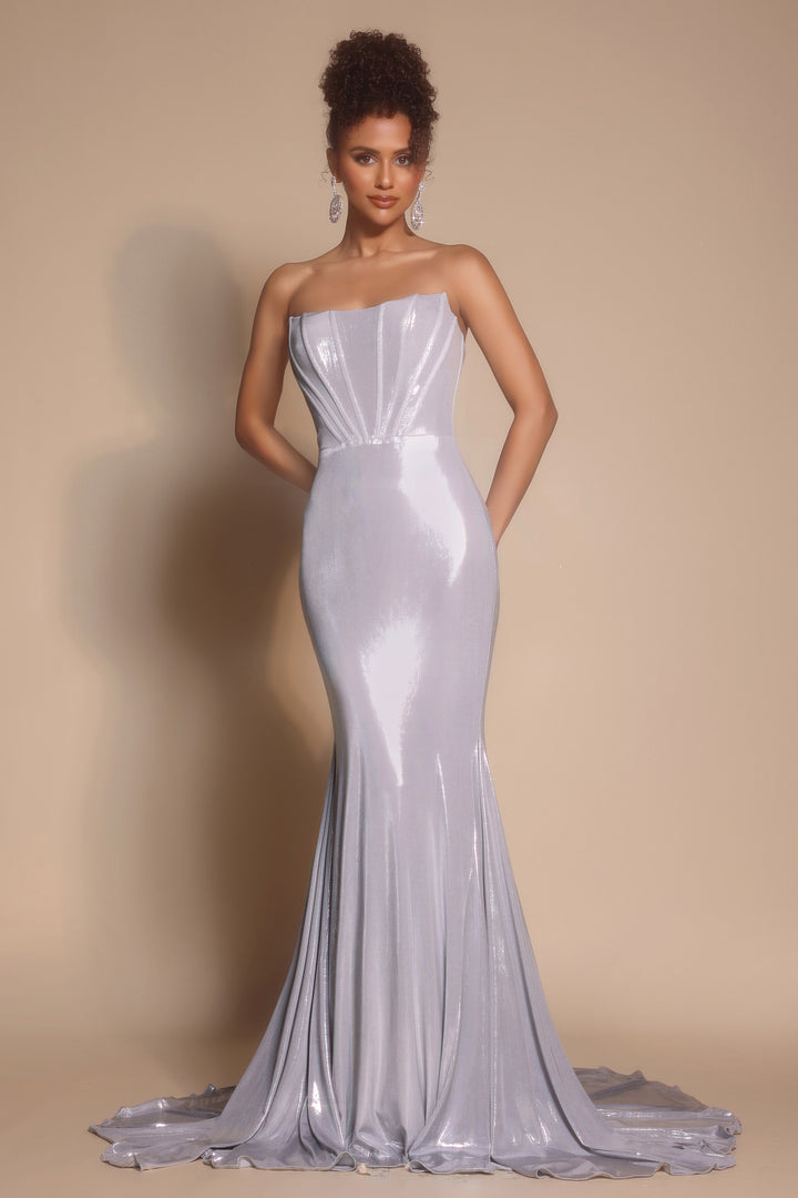 Portia & Scarlett XO097 Strapless Shiny Mermaid Prom Dress