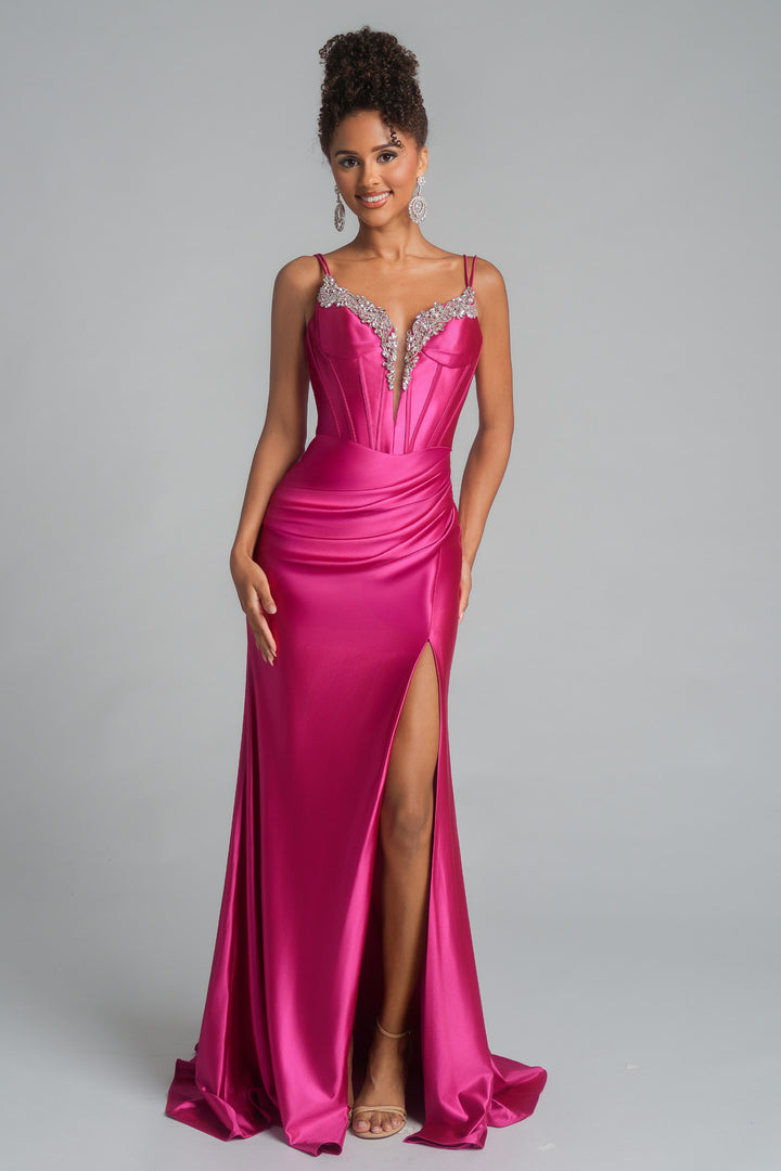 Portia & Scarlett XO105 Vibrant Satin Corset Prom Dress
