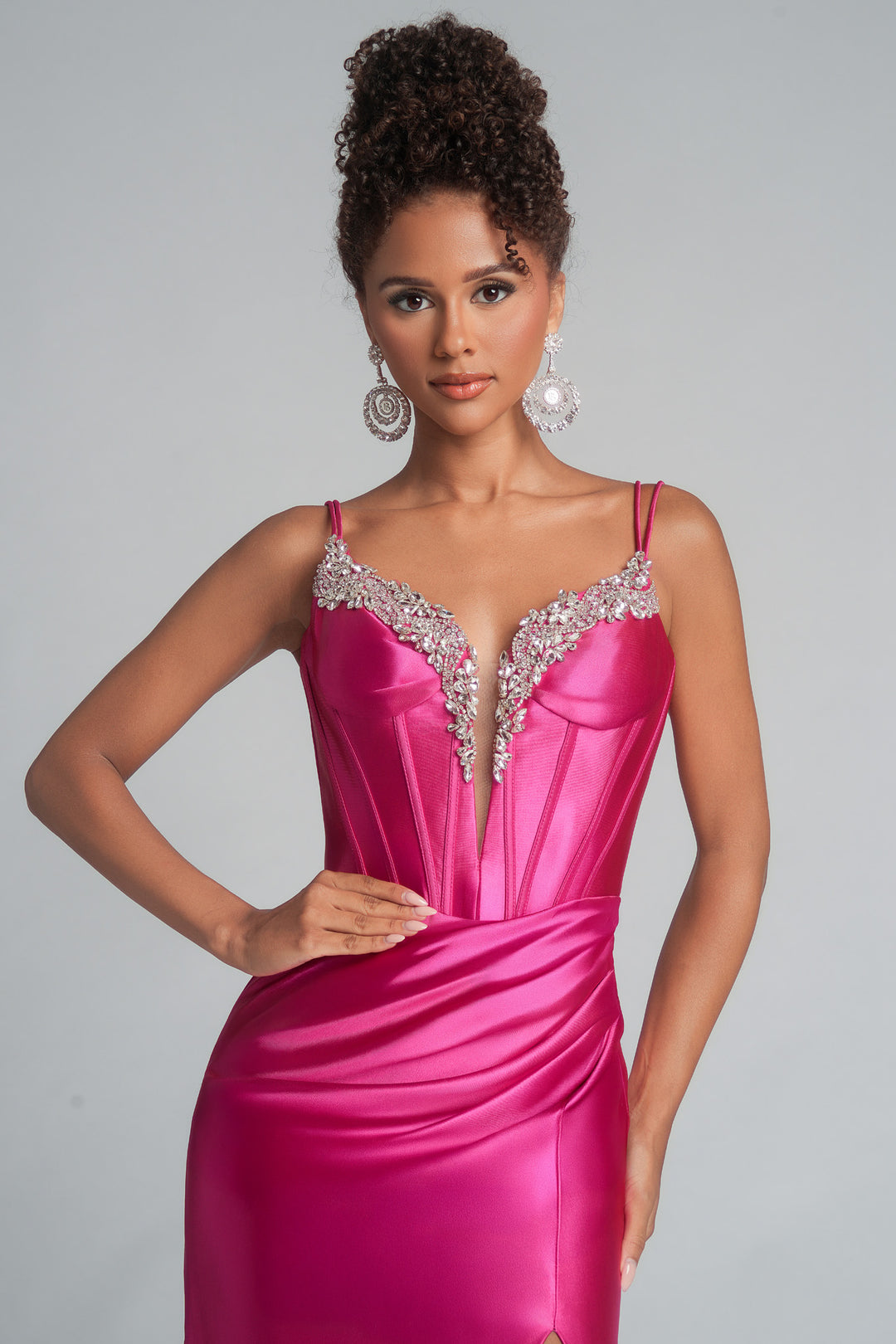 Portia & Scarlett XO105 Vibrant Satin Corset Prom Dress
