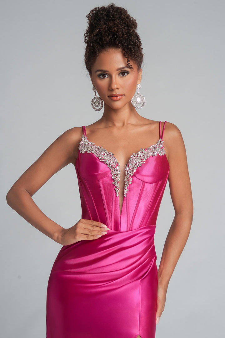 Portia & Scarlett XO105 Vibrant Satin Corset Prom Dress