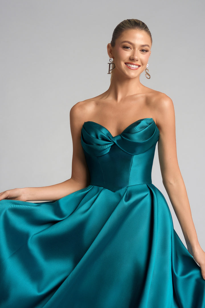 Portia & Scarlett XO110 Satin Sweetheart A-Line Evening Gown