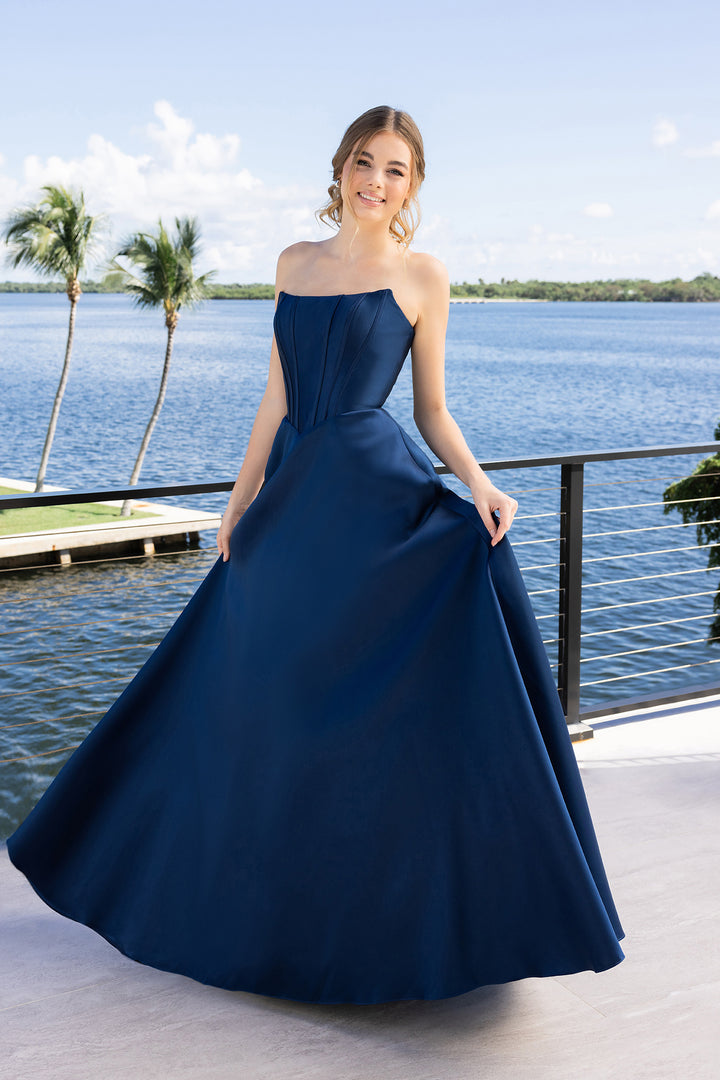 Portia & Scarlett XO124 Strapless A-Line Silhouette Evening Gown