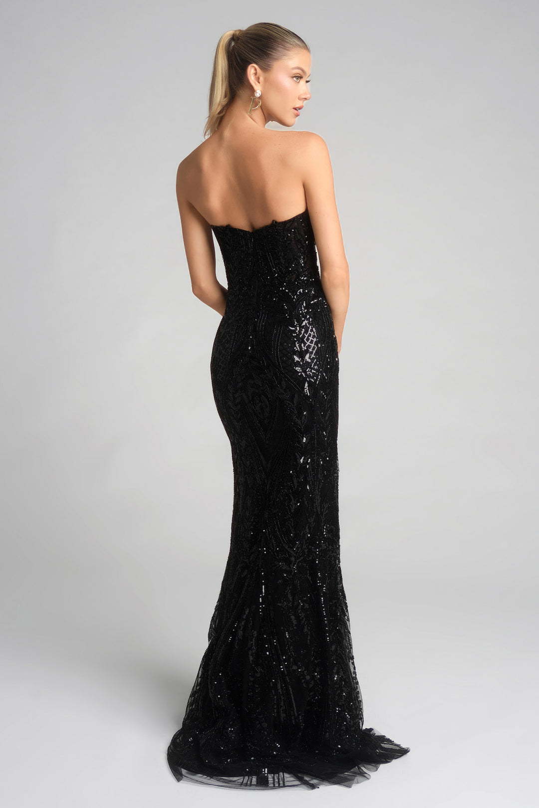 Portia & Scarlett XO134 V-Neckline Sheath Evening Gown
