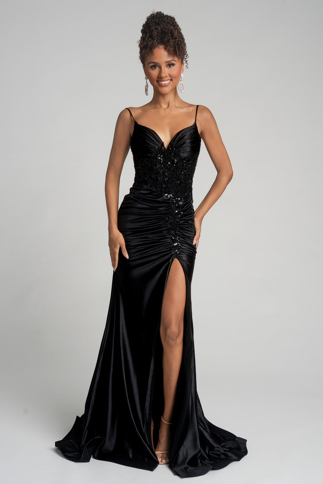 Portia & Scarlett XO168 Lace Applique Evening Gown
