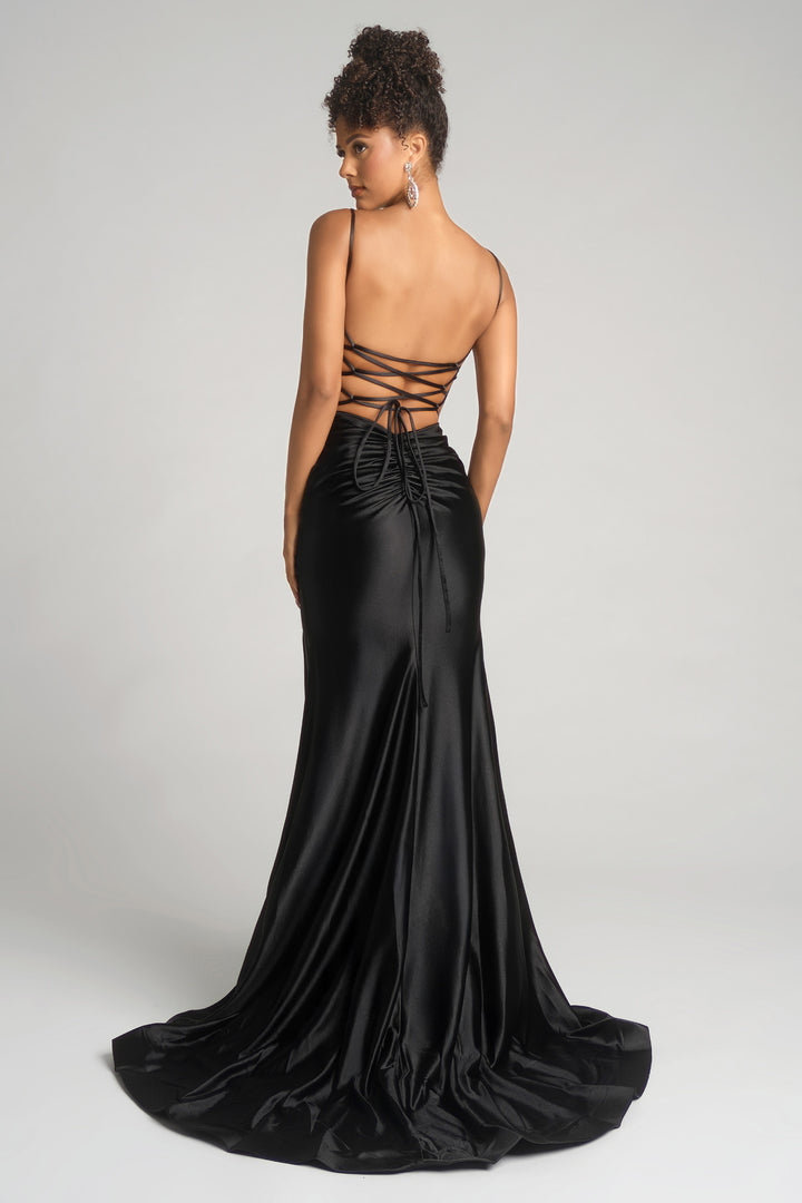 Portia & Scarlett XO168 Lace Applique Evening Gown